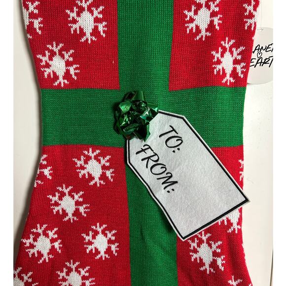 PLANET HEART NWT Acrylic "To From" Christmas Present Gift Dress Costume Size S - Picture 2 of 6